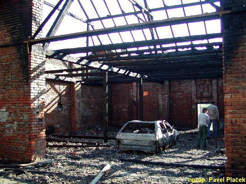 Požár stodoly v Pertolticích