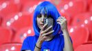 Italská fanynka v semifinále Itálie - Španělsko na ME 2020