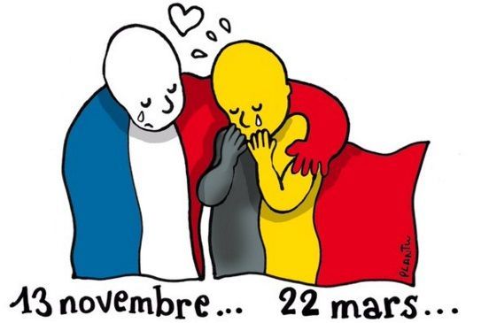 teroristické útoky v Belgii na sociálních sítích