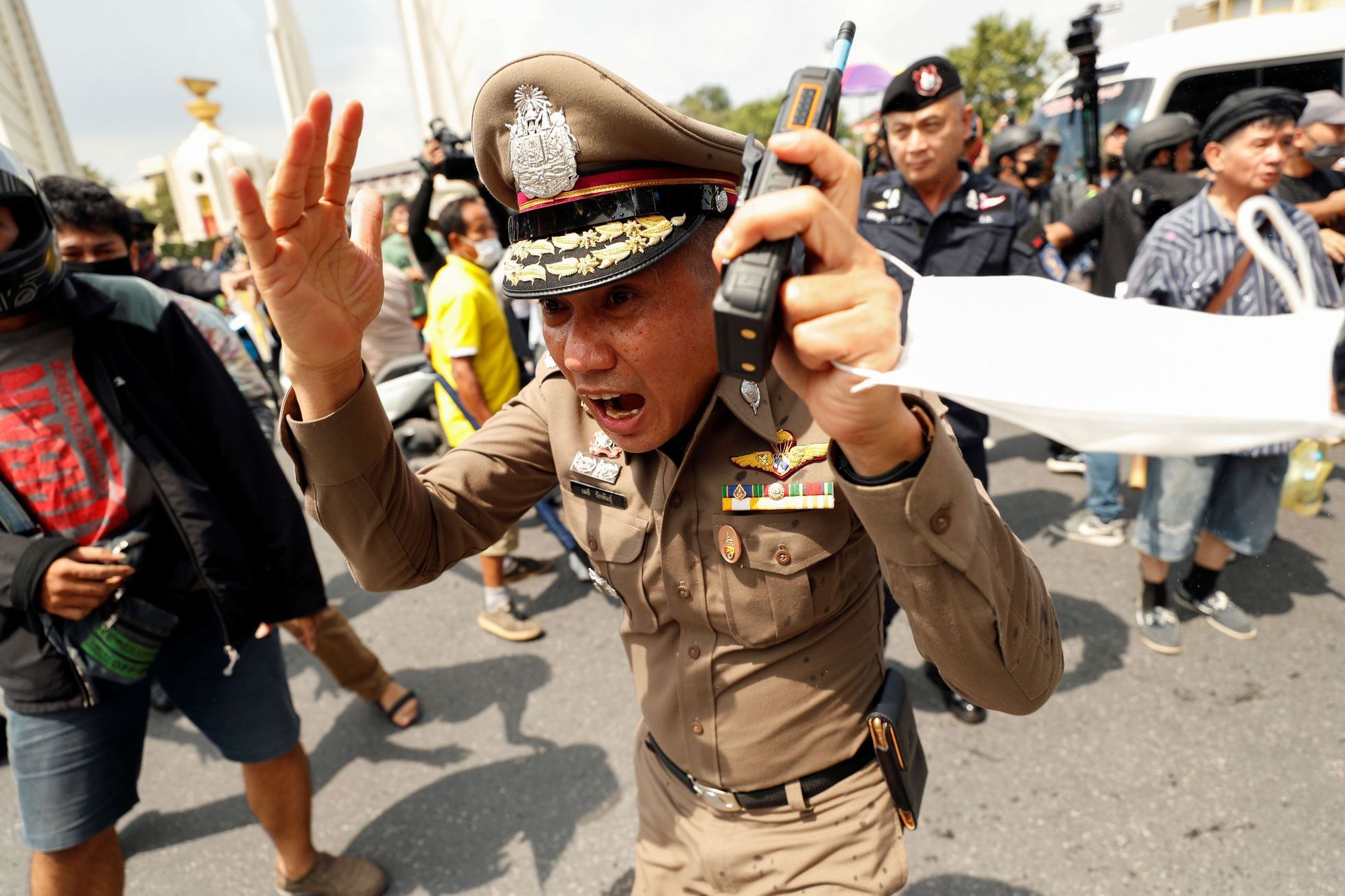 Prodemokratické demonstrace v Thajsku.