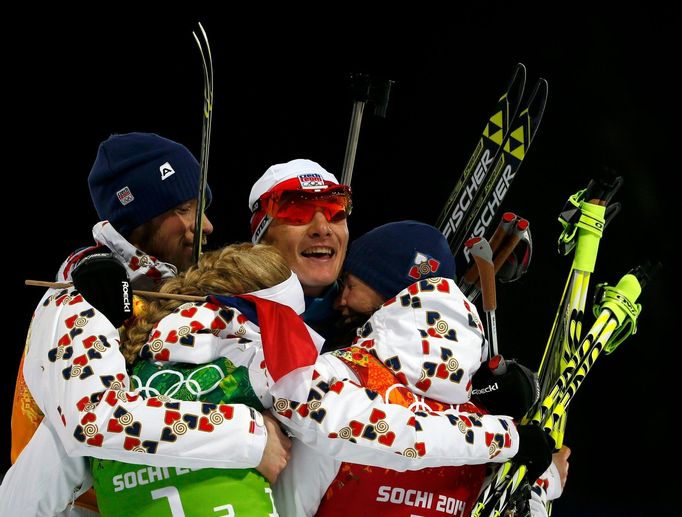 Soči 2014, biatlon, smíšená štafeta: Češi slaví stříbro