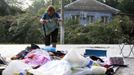 A local resident lays out her belongings on the ground in the town of Krymsk, seriously damaged by floods, in Krasnodar region, southern Russia, July 8, 2012. Russian President Vladimir Putin ordered investigators to find out if enough was done to prevent 144 people being killed in floods in southern Russia after flying to the region to deal with the first big disaster of his new presidency. REUTERS/Eduard Korniyenko (RUSSIA - Tags: DISASTER ENVIRONMENT POLITICS) Published: Čec. 8, 2012, 7:52 dop.