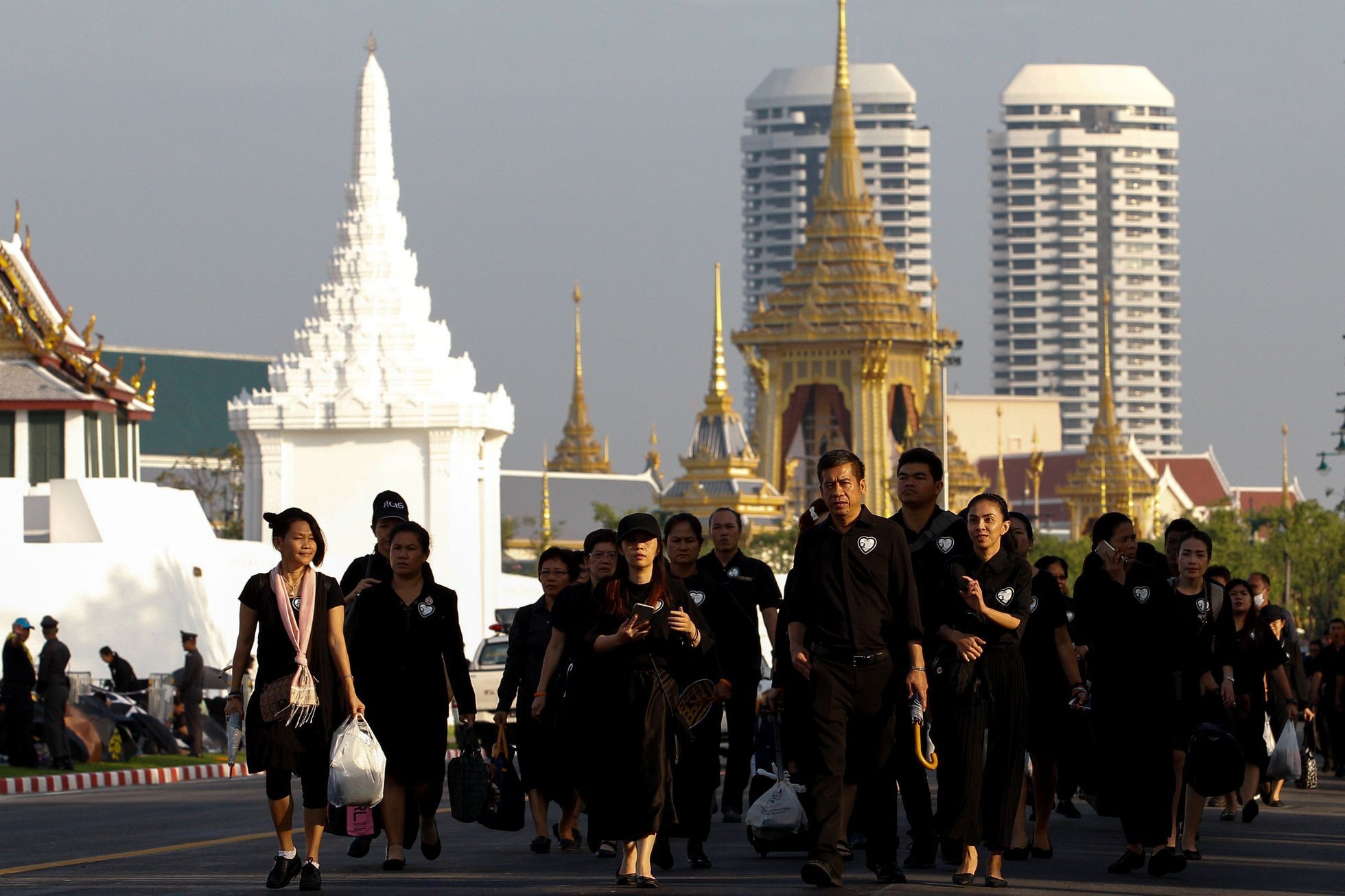 Bangkok, Thajsko. Pohřeb thajského krále, pětidenní ceremonie