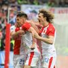 Slávistická radost v zápase nadstavby Slavia - Plzeň