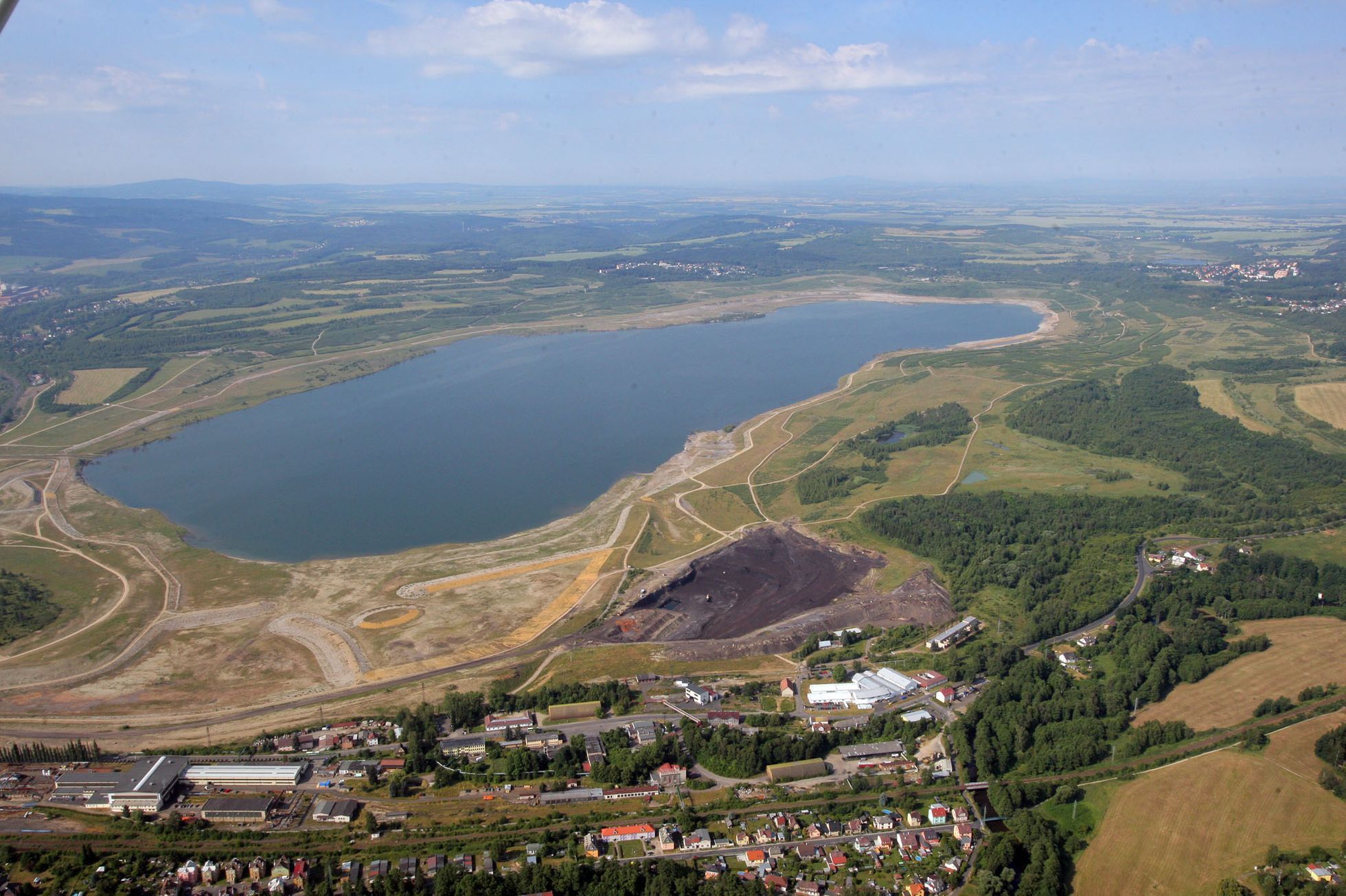 Jezero Medard z letadla