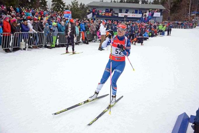 Biatlon, exhibiční supersprinty v Břízkách 2018: Eva Puskarčíková