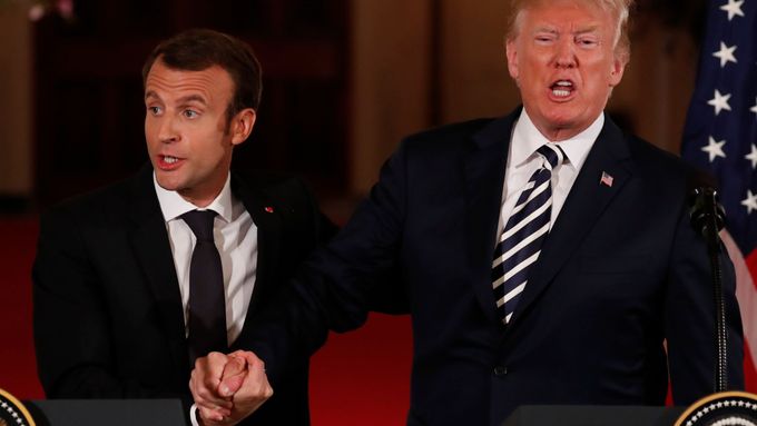 Emmanuel Macron a Donald Trump.