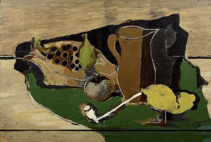 9,8 mil. Georges Braque: Ovoce, džbán a dýmka