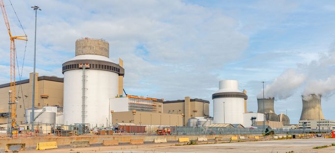 Jaderná elektrárna Plant Vogtle ve státě Georgia v USA, kterou provozuje společnost Georgia Power. Fotografie byly pořízené v listopadu v roce 2022.