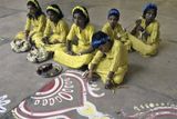 Děti prostitutek z domova ve východoindické Kalkatě.