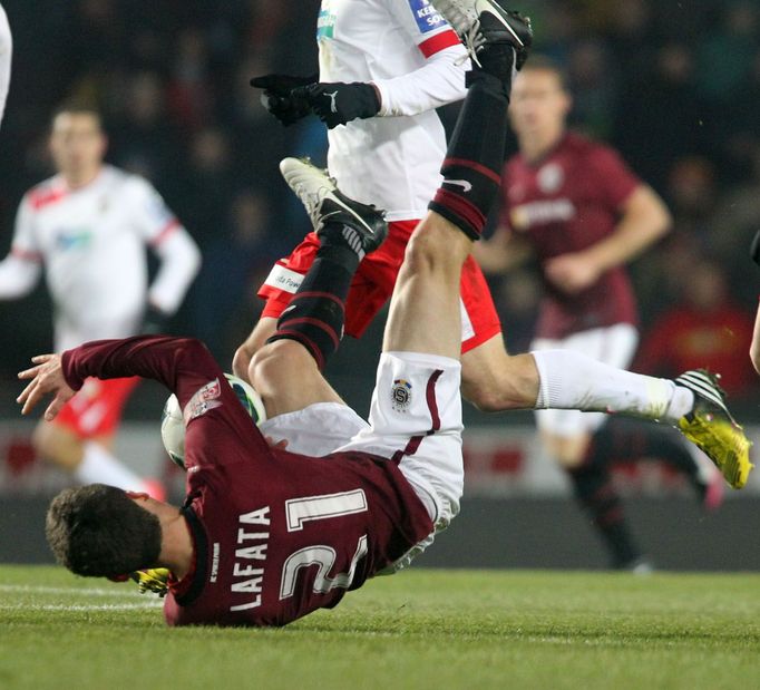 Fotbal, Sparta - Plzeň: David Lafata