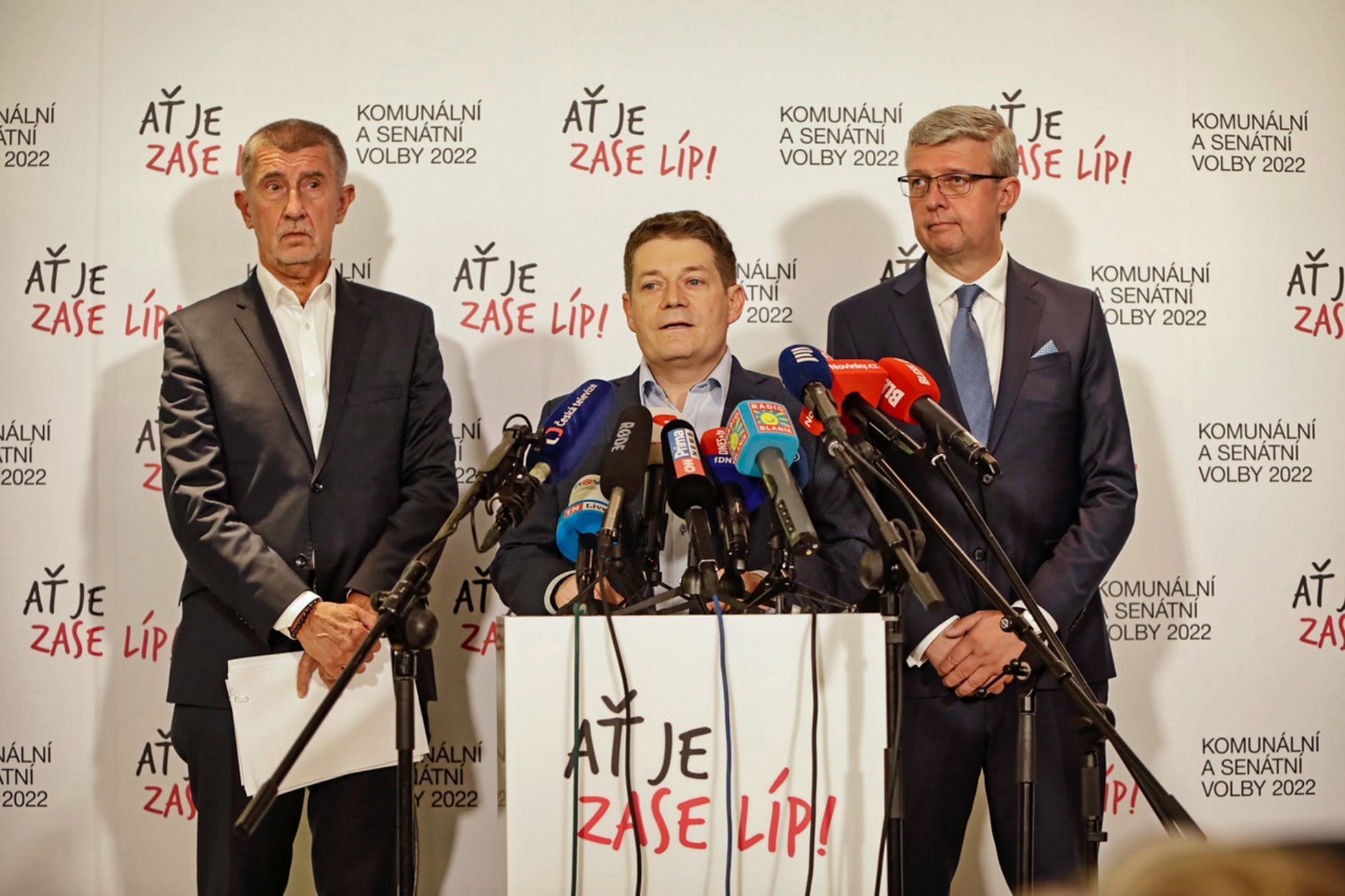 Andrej Babiš, Karel Havlíček, Patrik Nacher, ANO, Volby 2022, komunální volby 2022, Senátní a komunální volby 2022, Praha