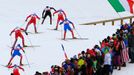 MS v klasickém lyžování 2013, skiatlon mužů: Dario Cologna (v černém) nastupuje