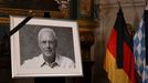 The picture of late German soccer legend Franz Beckenbauer is displayed at a church during an event to sign a book of condolence, in Munich, Germany, January 10, 2024. RE