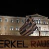 Protesty v Řečku - Merkelová