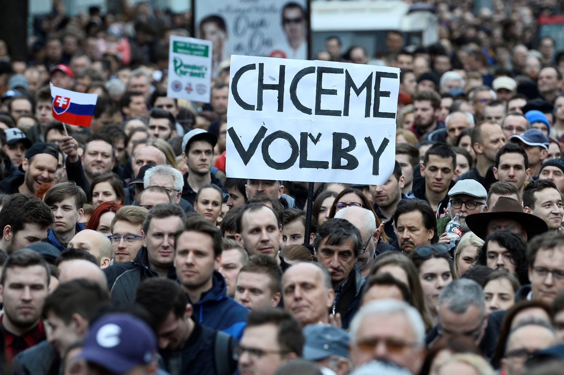 Demonstrace na Slovensku - 5. 4. 2018