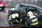 Při nehodě na Hodonínsku zemřel řidič, jeho vůz shořel