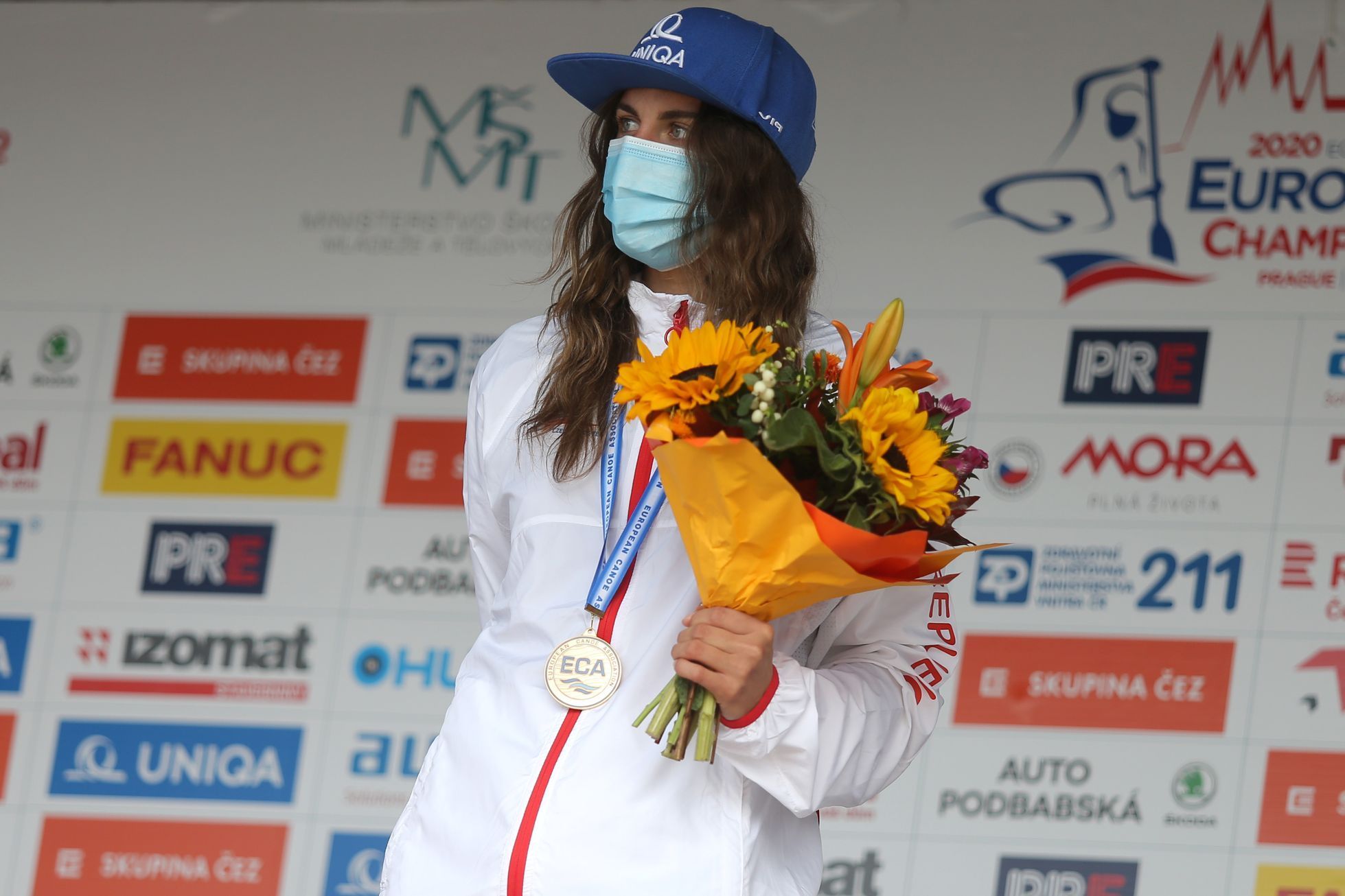 Gabriela Satková slaví titul v ME ve vodním slalomu v Praze-Troji 2020