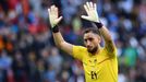 Gianluigi Donnarumma v semifinále Itálie - Španělsko na ME 2020