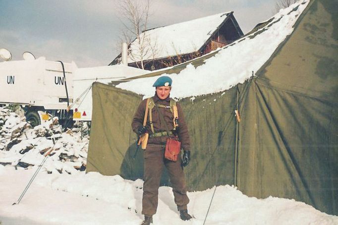 Archivní snímek z dob působení armády ČR v ozbrojených složkách UNPROFOR na území bývalé Jugoslávie.