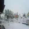 Sníh v obci Borůvka v okrese Žďár nad Sázavou