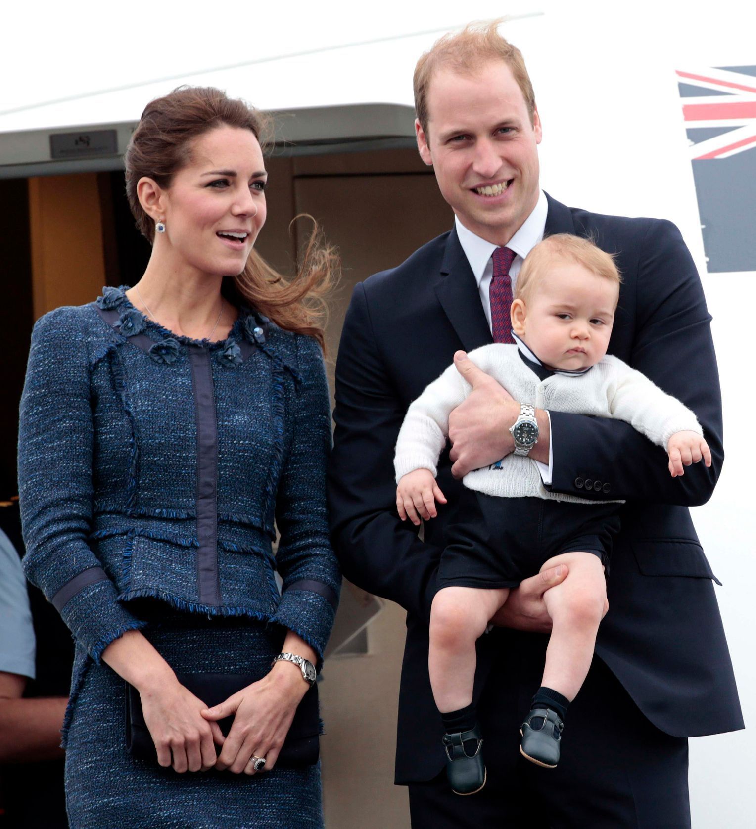 Vévodkyně Catherine, princ William a jejich syn George odlétají z Nového Zélandu