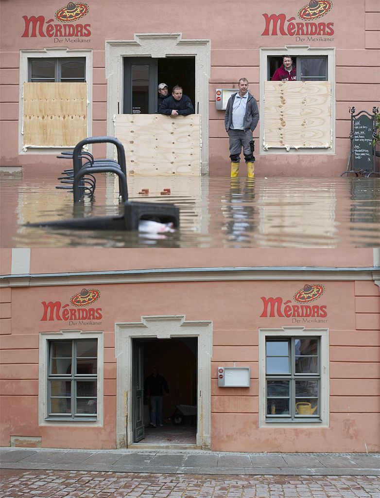 Srovnání / Německo / Povodně / Pirna / 4.6.