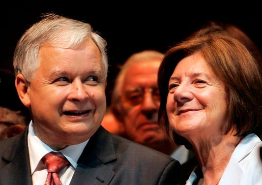 Polský prezident Lech Kaczyński s manželkou Marií