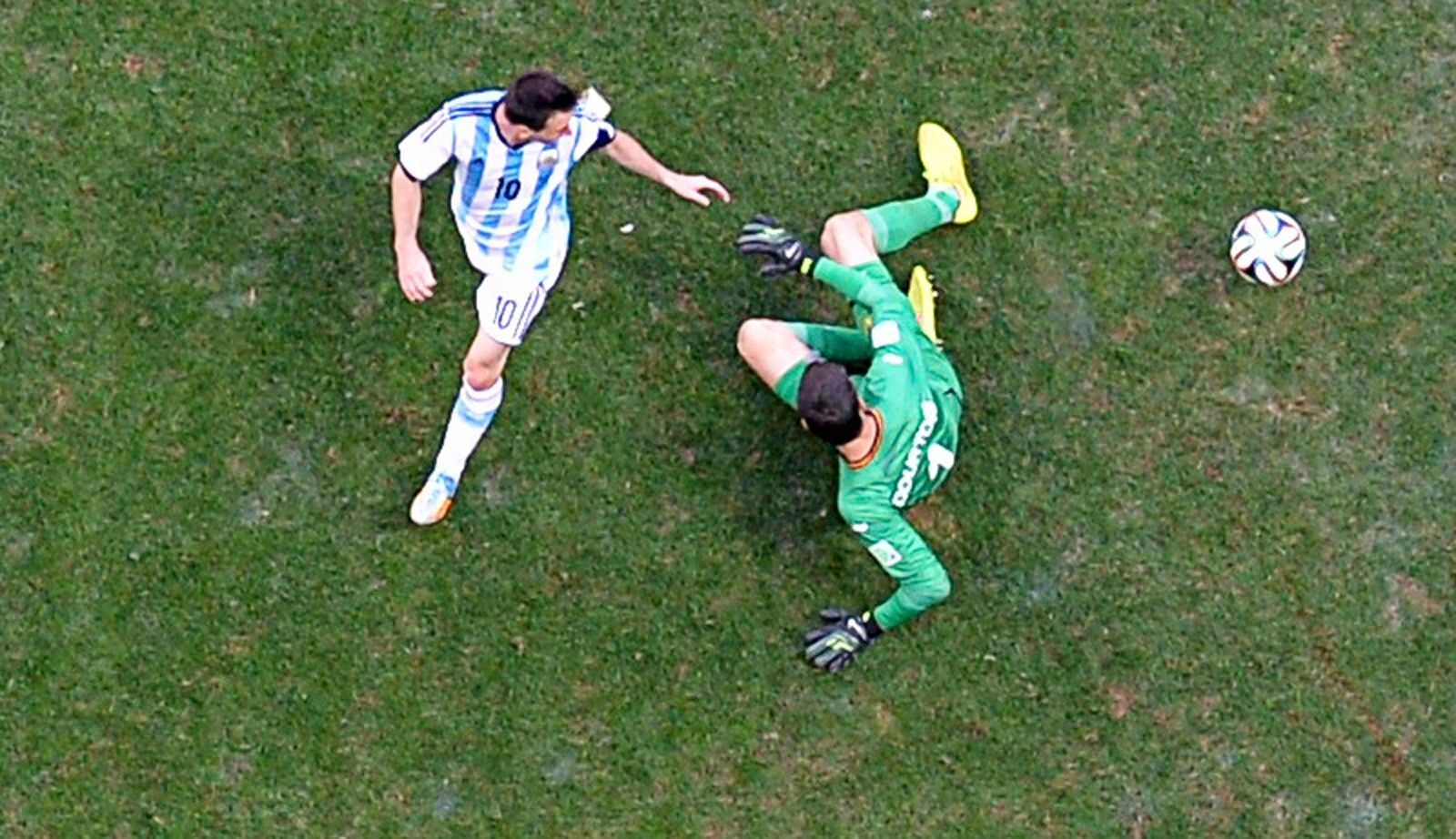 MS 2014, Argentina-Belgie: Lionel Messi - Thibaut Courtois