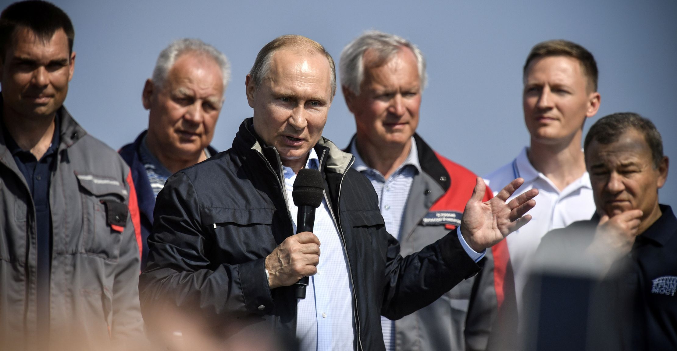Putin na Kerčském mostu