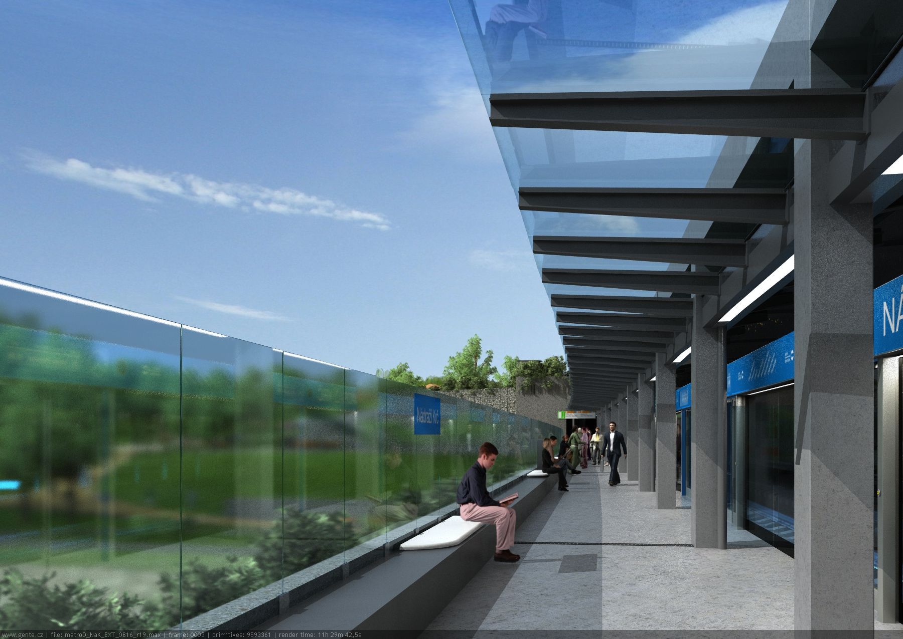 Metro D - Nádraží Krč - nejnovější vizualizace