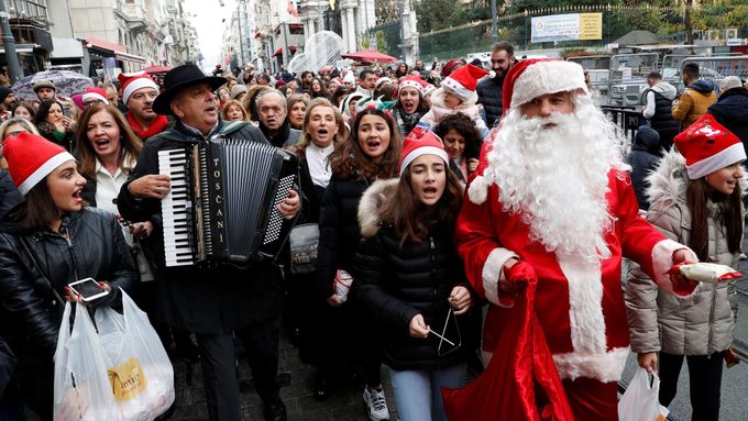 Vánoční oslavy v Turecku v roce 2019.