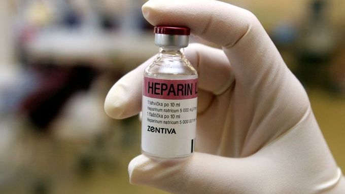 Heparin - lék proti srážlivosti krve.