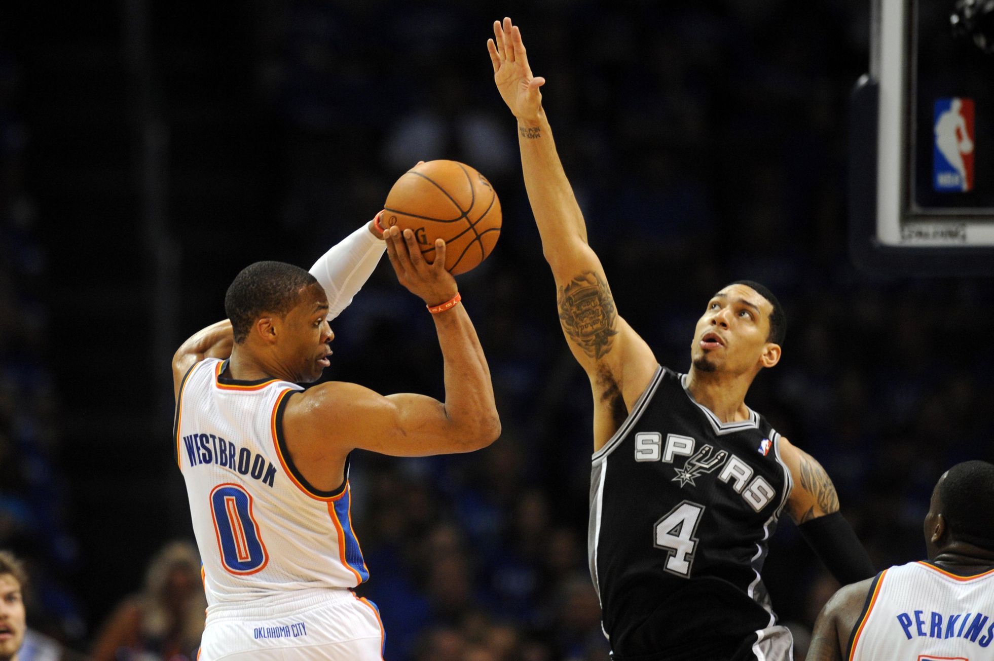 NBA: Playoffs-San Antonio Spurs at Oklahoma City Thunder (Westbrook, Green)