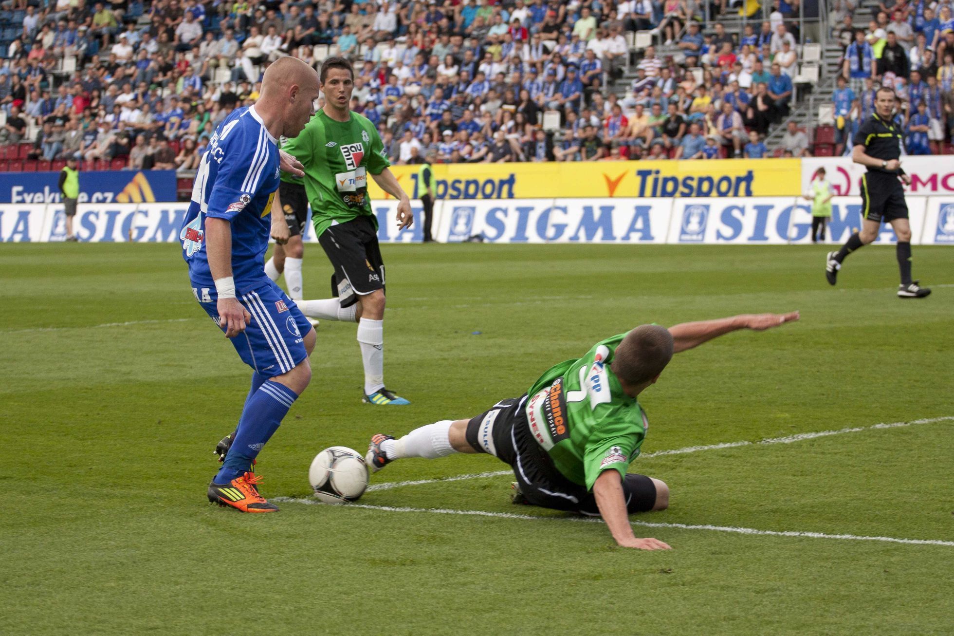 Jan Schulmeister v utkání Sigma - Jablonec