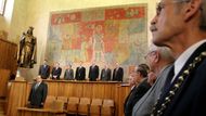 Součástí návštěvy Angely Merkelové byla i její přednáška v aule Karolina Karlovy univerzity.
