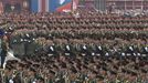 Russian soldiers march during the Victory Day Parade, which commemorates the 1945 defeat of Nazi Germany, on the Red Square in Moscow, Russia, Wednesday, May 9, 2012. (AP Photo/Ivan Sekretarev)