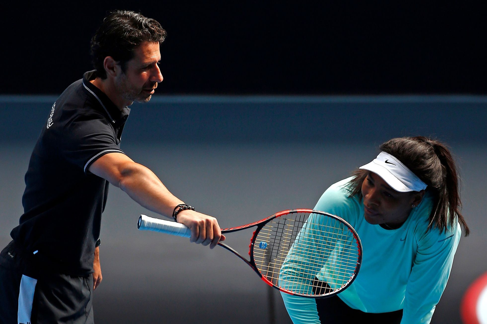Příprava na AO: Serena Williams a kouč  Patrick Mouratoglou