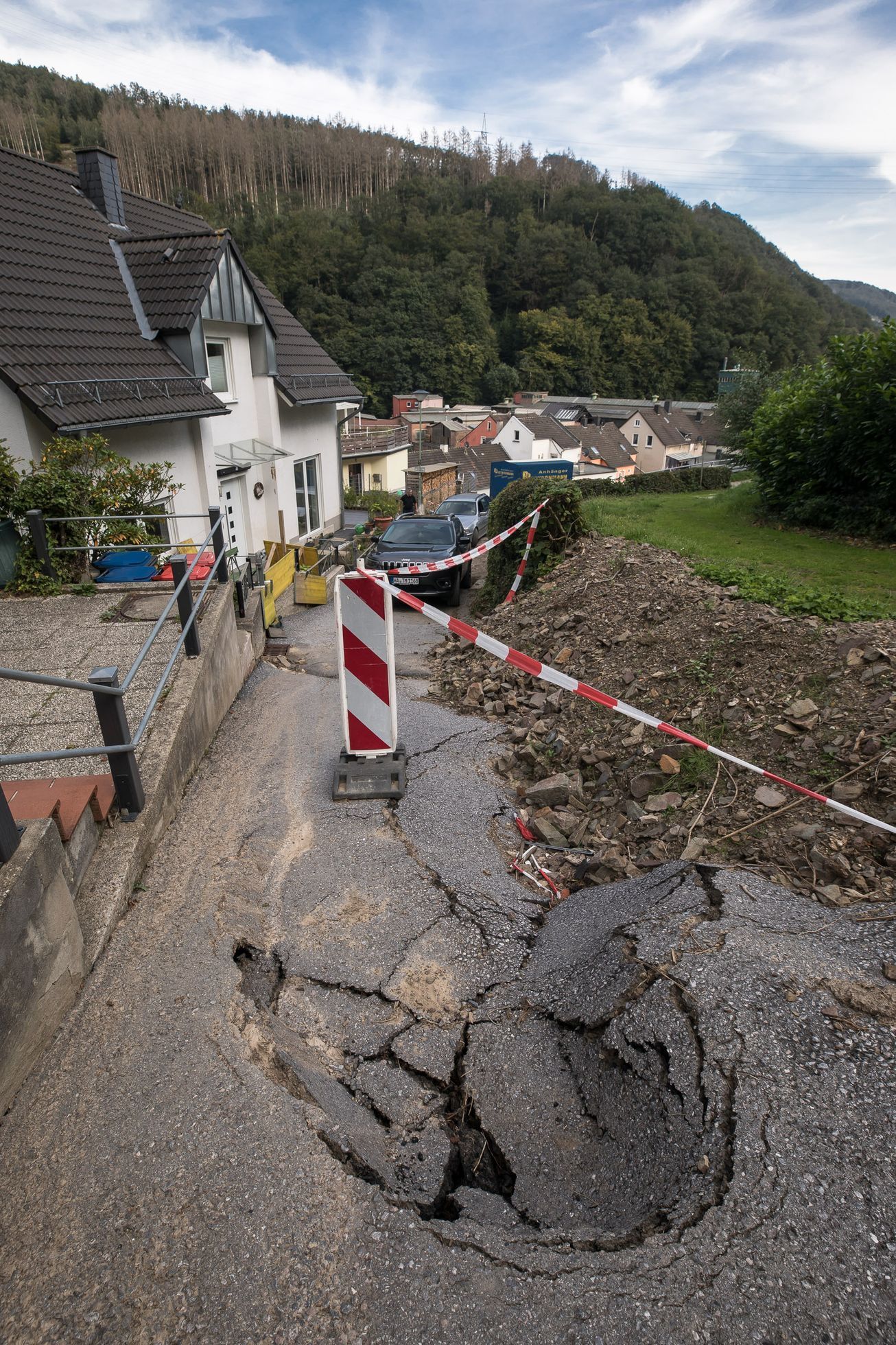 Německo povodně a volby - povodně