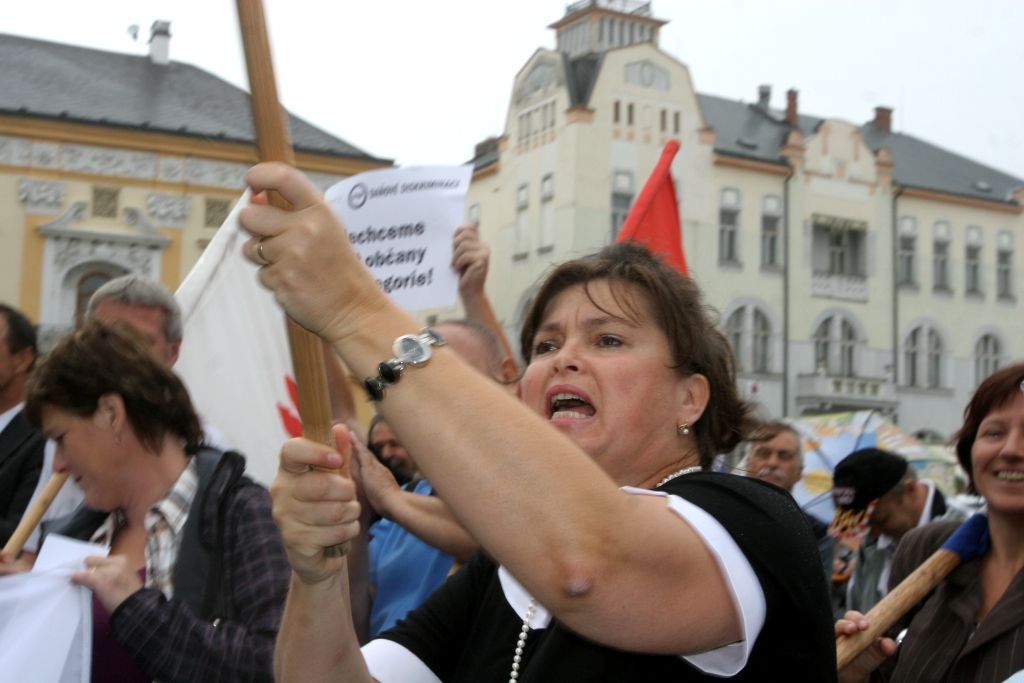 Demonstrace starostů proti daňové diskriminaci