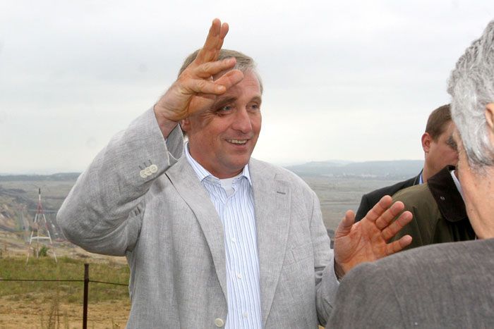 Topolánek s Bursíkem v Sokolovské uhelné pánvi