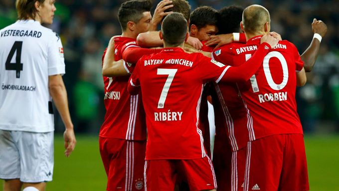 Radost hráčů Bayernu Mnichov
