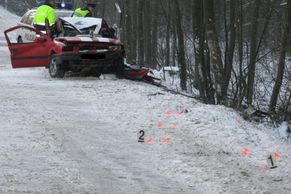 Opel vjel do stromů, spolujezdec je mrtvý