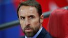 Gareth Southgate v zápase kvalifikace ME 2020 Anglie - Česko.