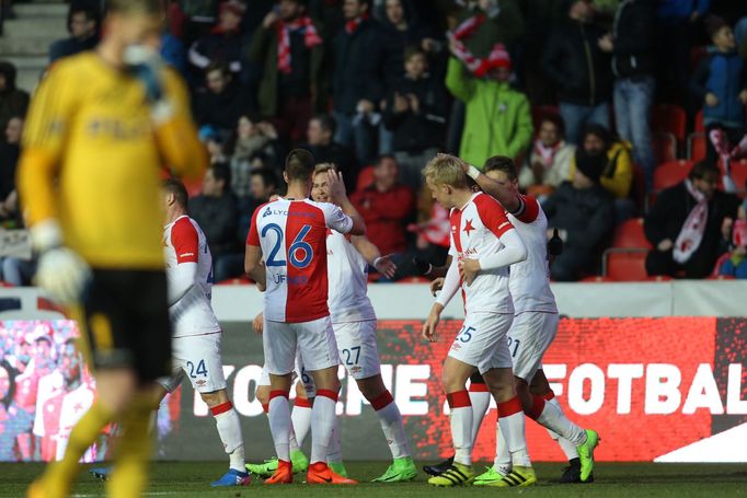 EPL, Slavia-Jihlava: radost Slavie