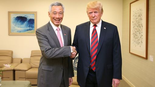 Donald Trump a premiér Singapuru Lee Hsien Loong
