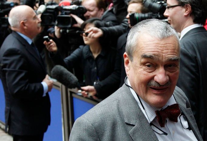 Karel Schwarzenberg na setkání ministrů zahraničí EU, březen 2011.