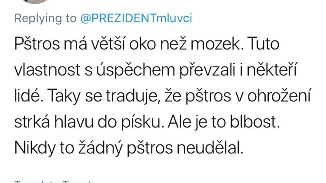 Twitter - Jiří Ovčáček komentáře