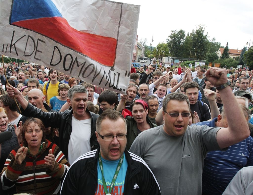 Varnsdorf - Romové a demonstrace