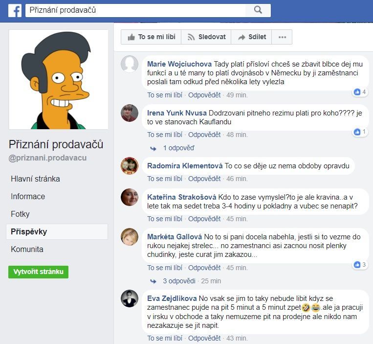 FB Kaufland zákaz pití komentáře